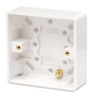 CMA081  Mode White 1 Gang 25mm Deep Pattress Box